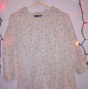 Cream Button Up Blouse